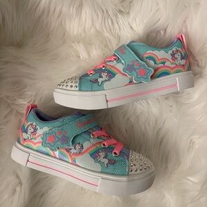 Unicorn Kids Shoes - Blue and Pink